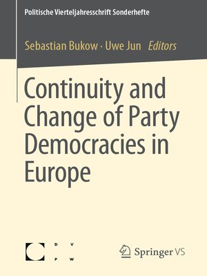 cover image of Continuity and Change of Party Democracies in Europe